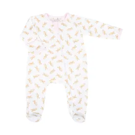 Zipper Footie | Pink Teddy